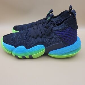 Adidas Trae Young 2 Youth Kids Basketball Shoes Size 4Y Black Blue Purple Green